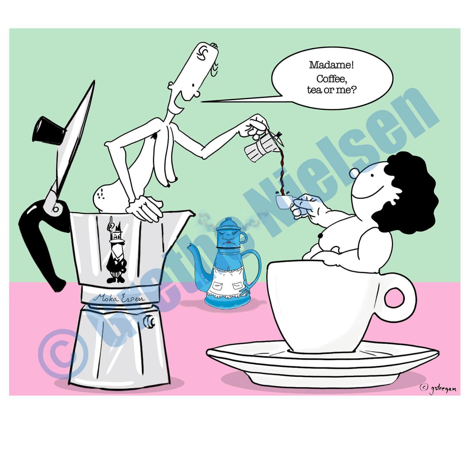 Iris & Angla i kaffehumør