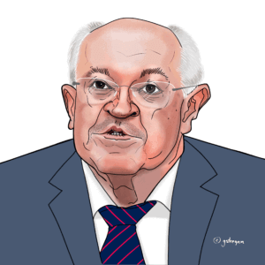 Caricature illustration of Alexandru Munteanu, Prime Minister of Moldova