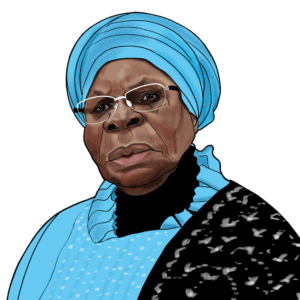 Caricature illustration of Netumbo Nandi-Ndaitwah, Head of State of Namibia, featured in the UN 'We the Leaders' series (No. 133)
